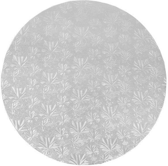 Enjay Converters - 6" x 0.25" Round Silver Cake Board, 24/cs - 146RS24