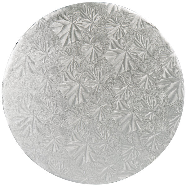 Enjay Converters - 9" X 1/4" Round Silver Cake Board, 24 Per Case - ENJ149RS24