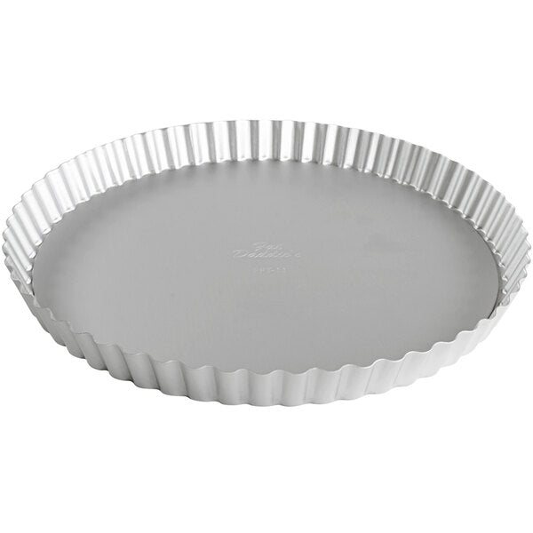 Fat Daddio's - 11" Round Anodized Aluminum Fluted Tart / Quiche Pan - PFT-11
