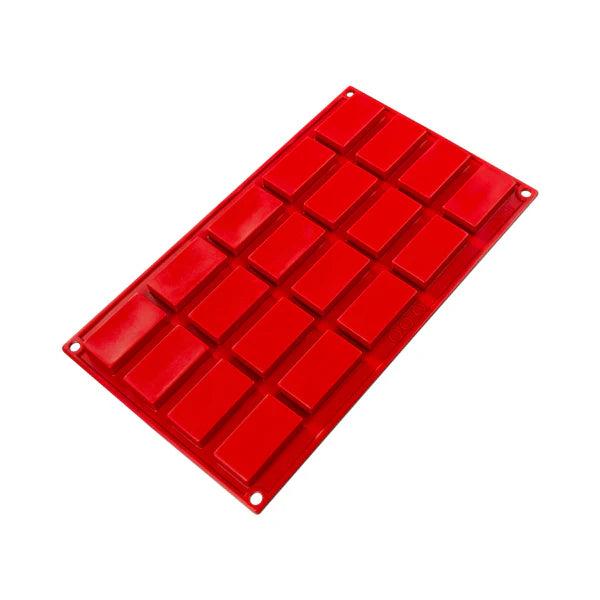 Fat Daddio's - 0.68 Oz Financier 20 Cavities Red Silicone Bakeware - SMF-025