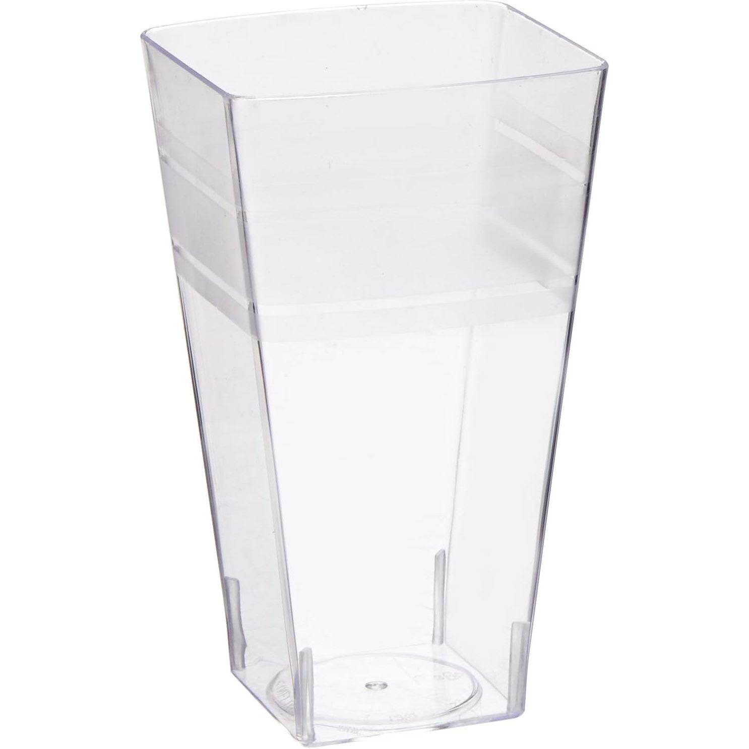 Fineline Settings - 12 Oz Clear Plastic Square Tumbler, 168/cs - 1112-CL (Special Order Item)