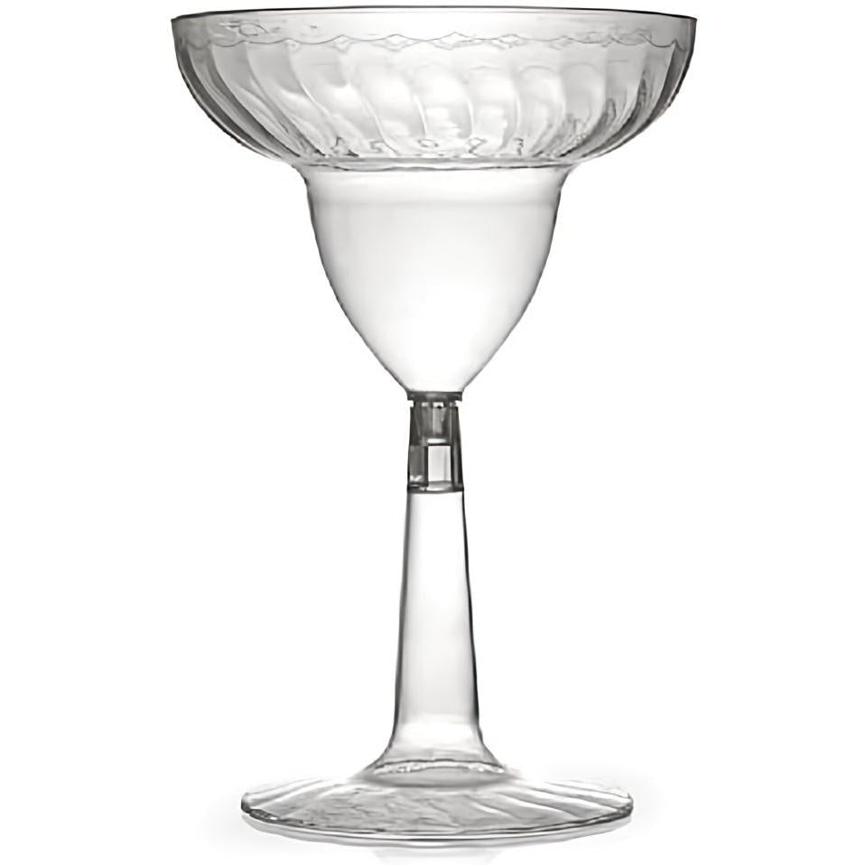 Fineline Settings - 12 Oz Clear Flairware 2 Piece Plastic Margarita Glass, 144 Per Case - 2312CL