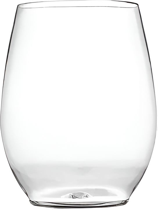 Fineline Settings - 12 Oz Clear Plastic Stemless Goblet, 48/cs - 2722CL