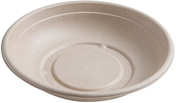 Fineline Settings - 24 Oz White Round Bagasse Bowl - 42RB24