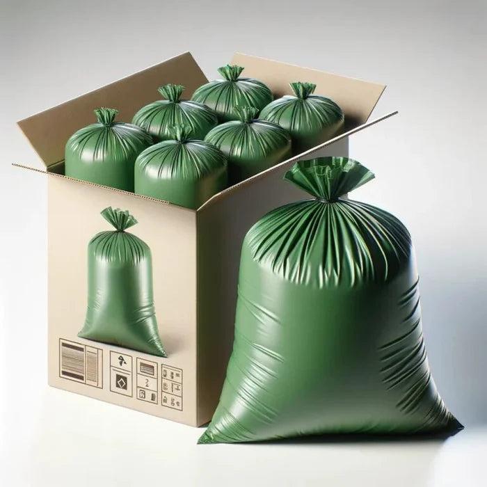 Eco II 26" x 36" Strong Green Garbage Bags, 200/Cs