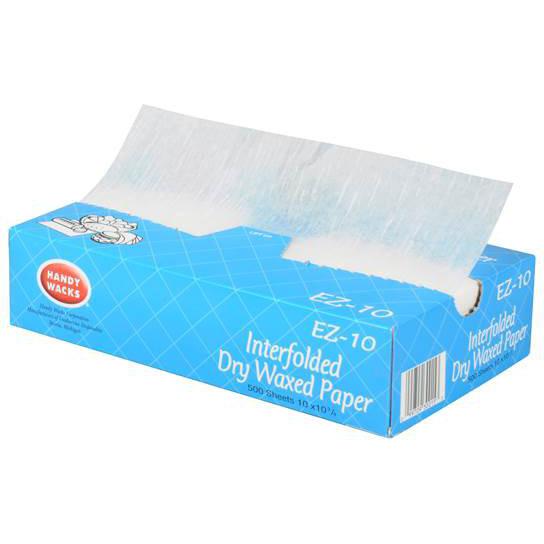 Handy Wacks - 10" x 10.75" Paper Waxed Deli Sheets, 500/bx - EZ-10N