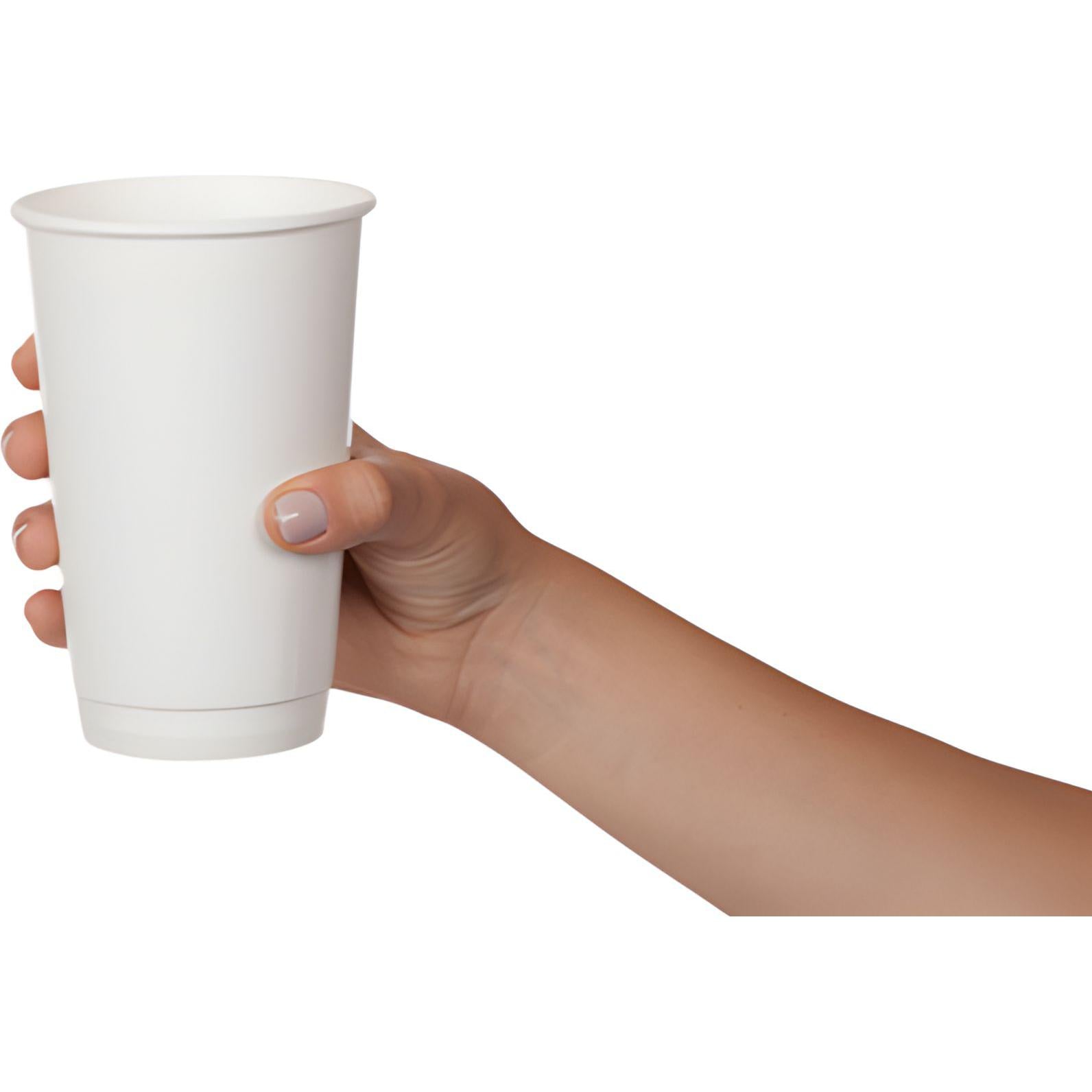 Imex - 16 Oz White Paper Hot Cup, 1000/Cs - 16PCW