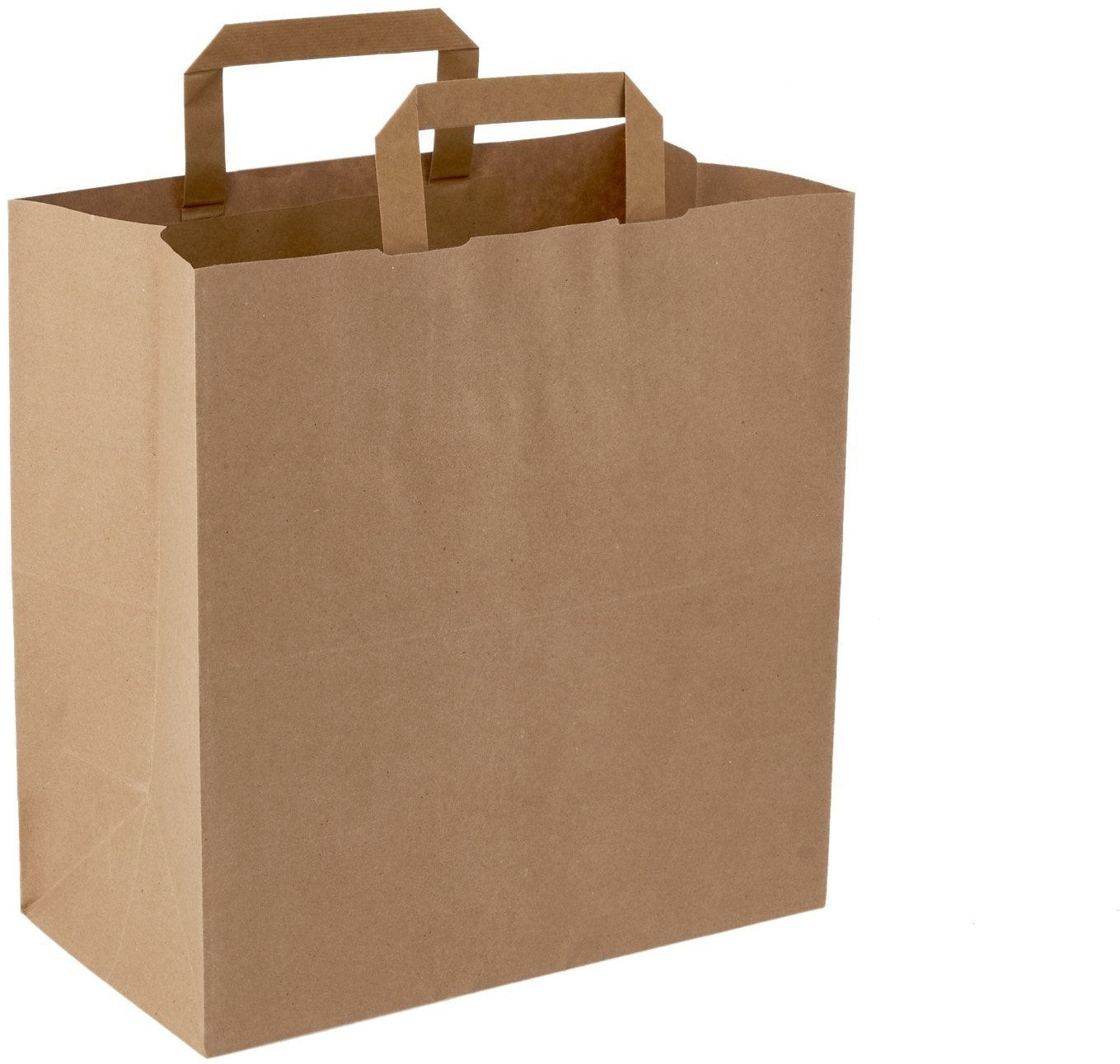 International Paper -  70#, 1/6 Flat Handle Brown Paper Bag, 300/Bn  - 5040