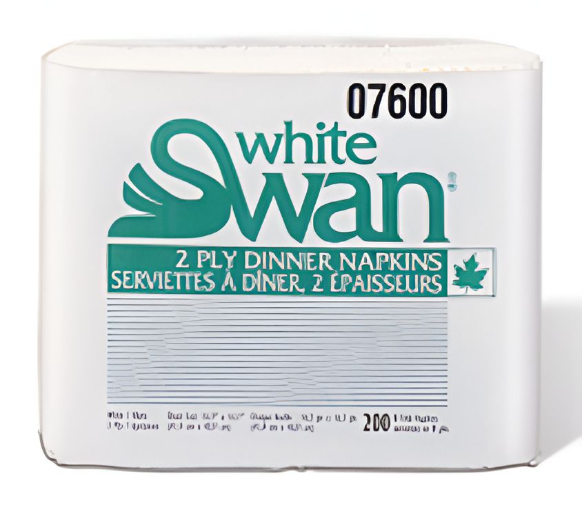 Kruger Products - 7600 1/8 Fold 2 Ply White Dinner Napkin Swan, 2400/cs, 36cs/sk - KRU07600