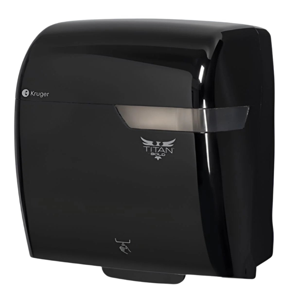 Kruger Products - Titan® Black Bold Electronic Hybrid Roll Towel Dispenser - KRU09989