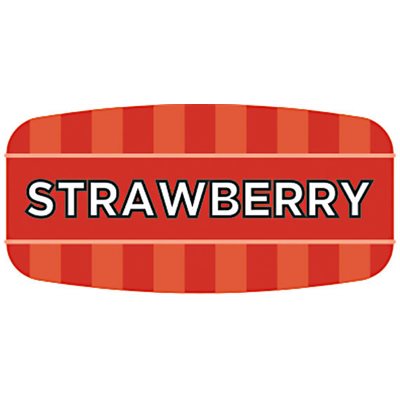 Precision Label & Tag - 1" x 2" Rectangle STRAWBERRY Label, 1000/Roll