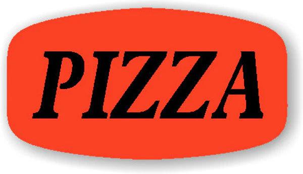 Precision Label & Tag - 1.5" Oval PIZZA Label, 1000/Roll