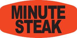 Precision Label & Tag - 1.5" Oval MINUTE STEAK Label, 1000/Roll