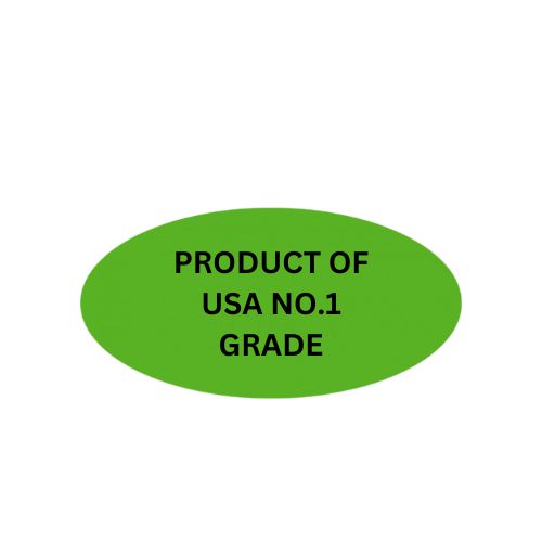 Precision Label & Tag - 1.5" Green Oval PRODUCT OF USA NO.1 GRADE Label, 1000/rl - LAB3003