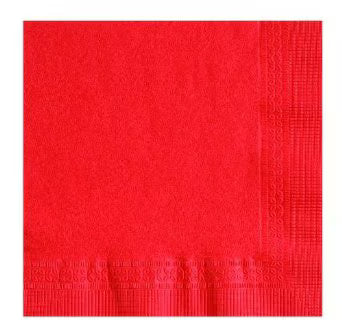 Lapaco Paper Products - 2 Ply Red Beverage Napkins, 1000/Cs - 103117