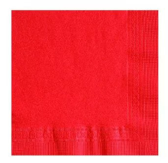 Lapaco Paper Products - 2 Ply Red Beverage Napkins, 1000/Cs - 103117