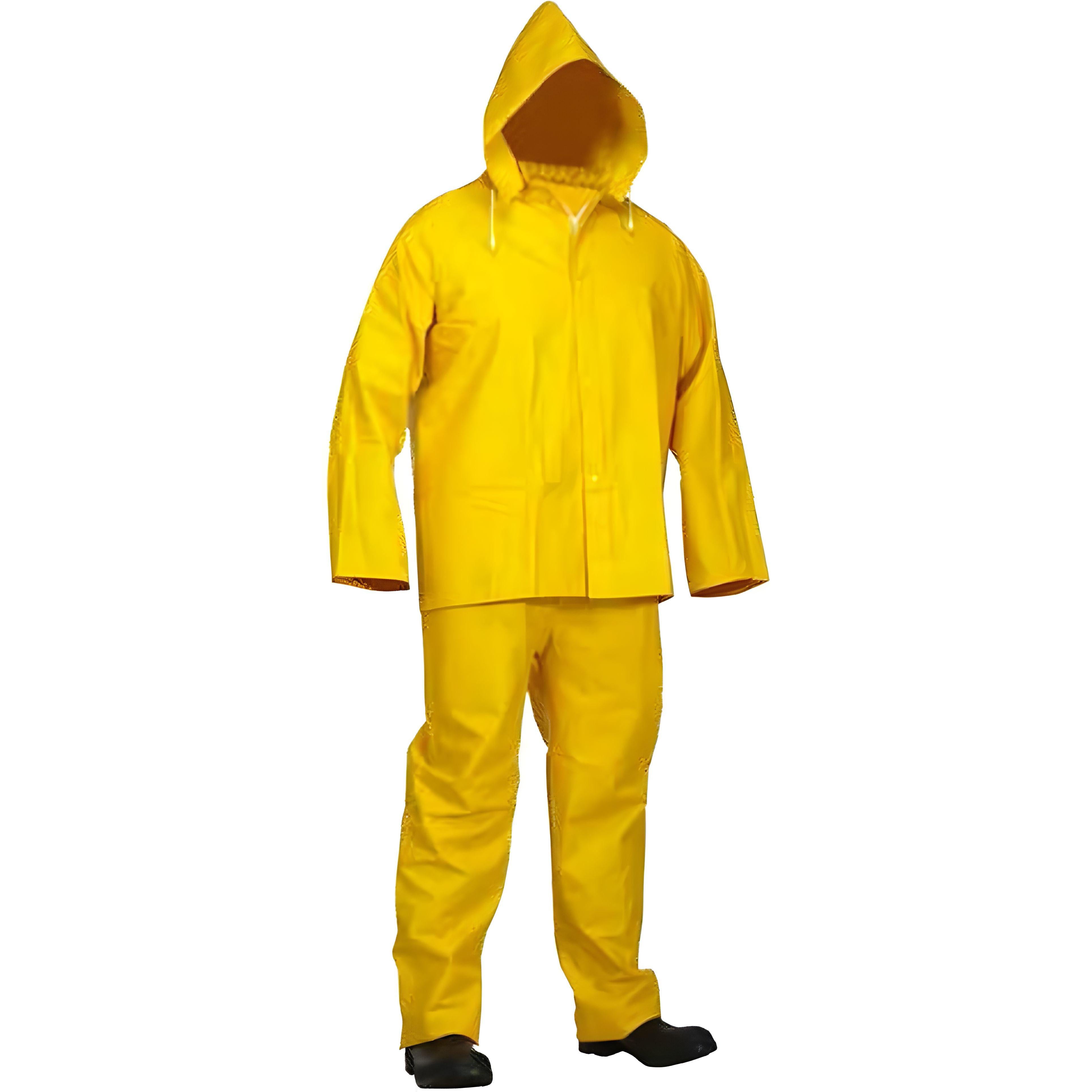 Forcefield - 3-Piece XXL Yellow PVC Fire Resistant Rainsuit - 023-50005FR