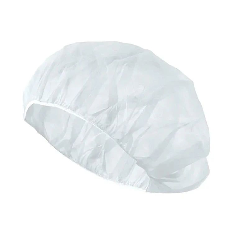 Latoplast - 21" White Polypropylene Folded Bouffant Cap, 100/pk, 10pk/cs - LTP028V21WW