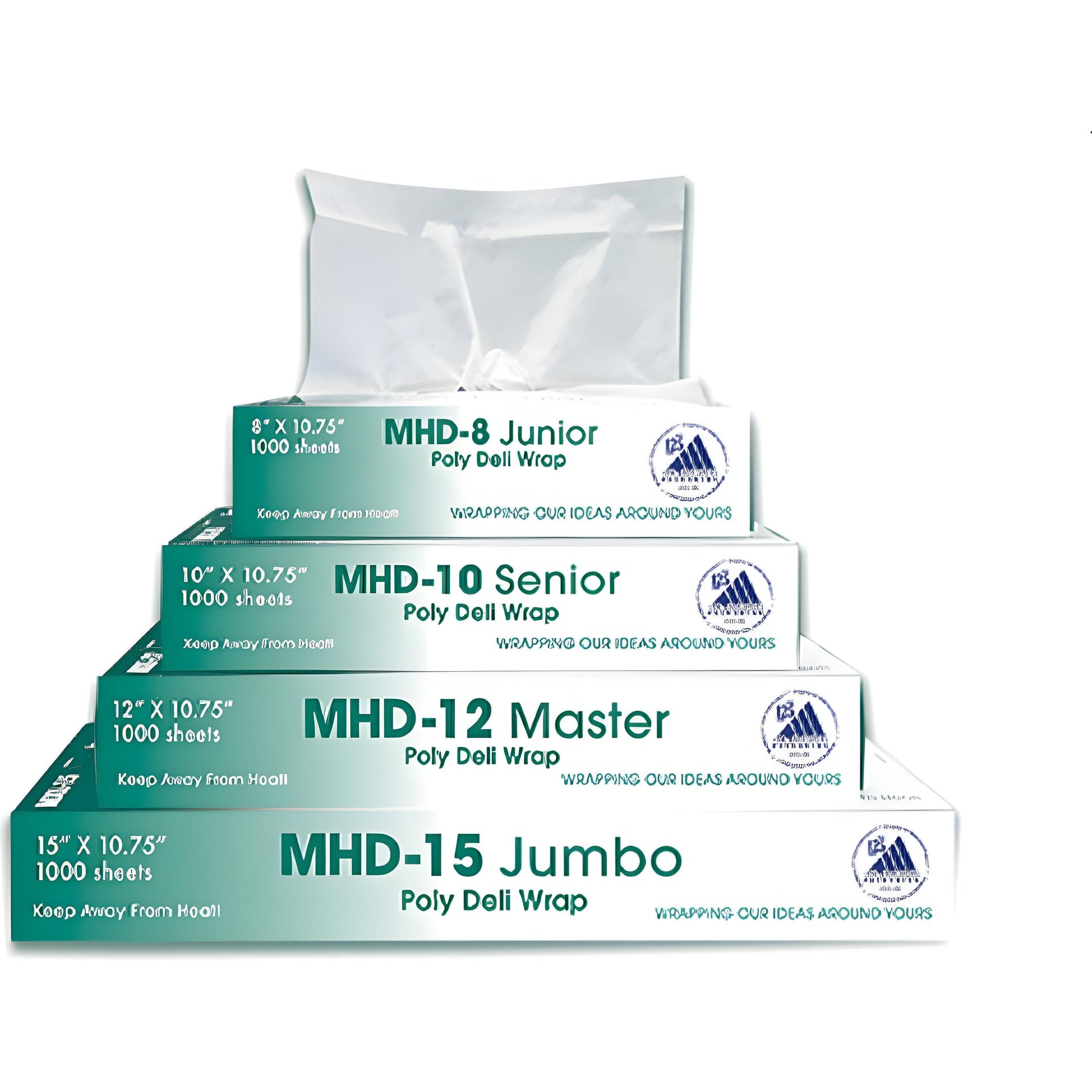 McNairn - 12" x 10.7" Large MHD-12 Interfold HDPE Deli Sheets, 10X1000/Cs - 030004
