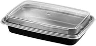 RitePak - 7" x 5" x 1.5" Black Rectangle Microwavable Container, 150/cs - MR7512B