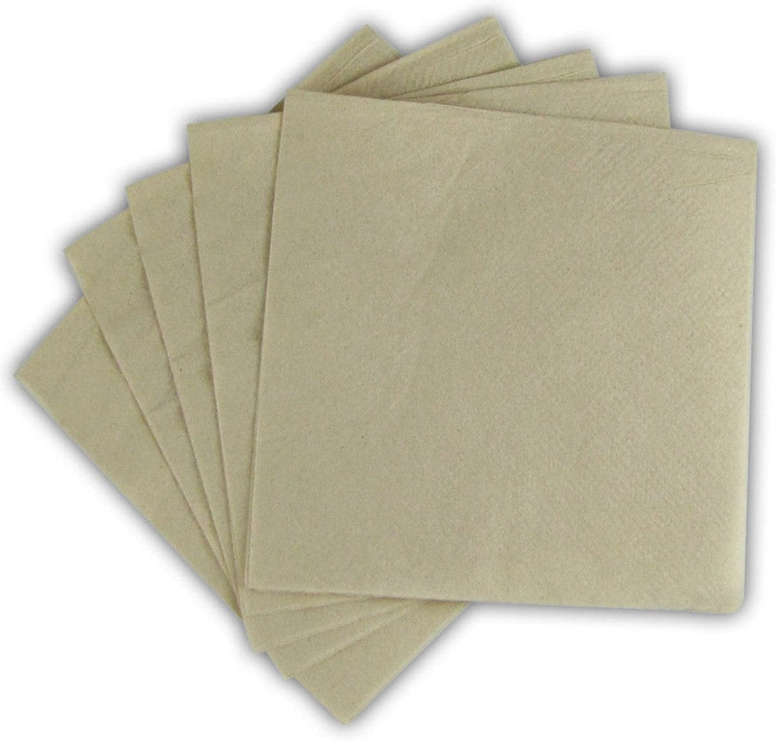 Walco Organization - 1 Ply Kraft Brown Beverage Napkins, 4000/Cs - 1110030