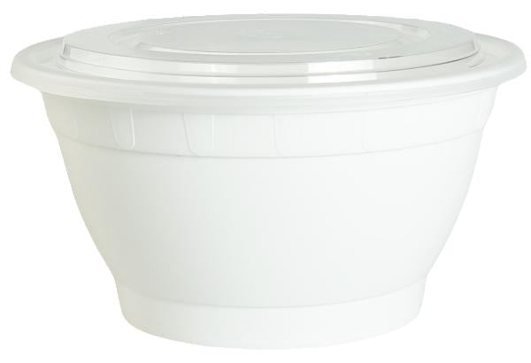 42 Oz White Soup Container Lid Combo, 150 Sets Per Case - B-48
