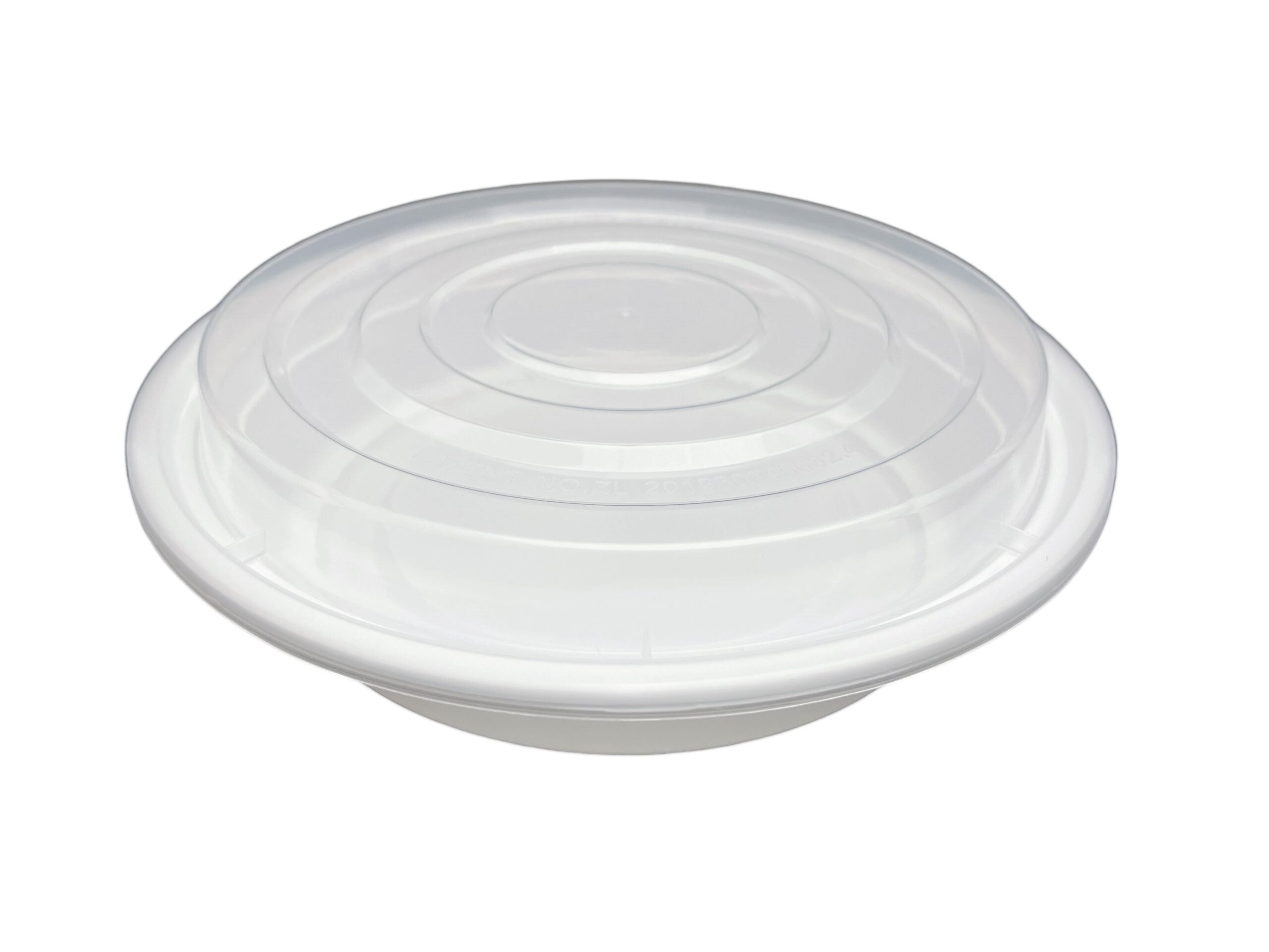 39 Oz White Round Polypropylene Microwaveable Container With Lid Combo, 150/cs - PCMRC39