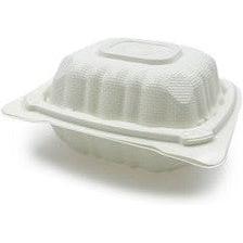 6" X 6" PP Microwavable Hinged Lid Container, 300/Cs - SL-61