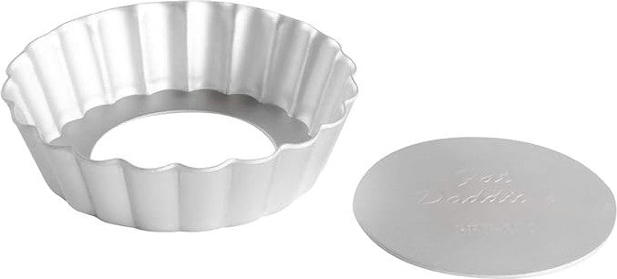 Fat Daddio's - 3.75" x 1" Aluminum Fluted Removable Bottom Tart Pan - PFT-375