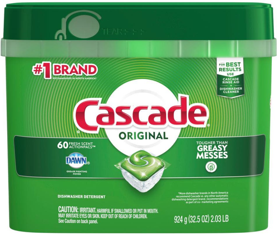 Cascade - Fresh Scent ActionPacs Dishwasher Detergent Pods, 60 Per Case - 16909620