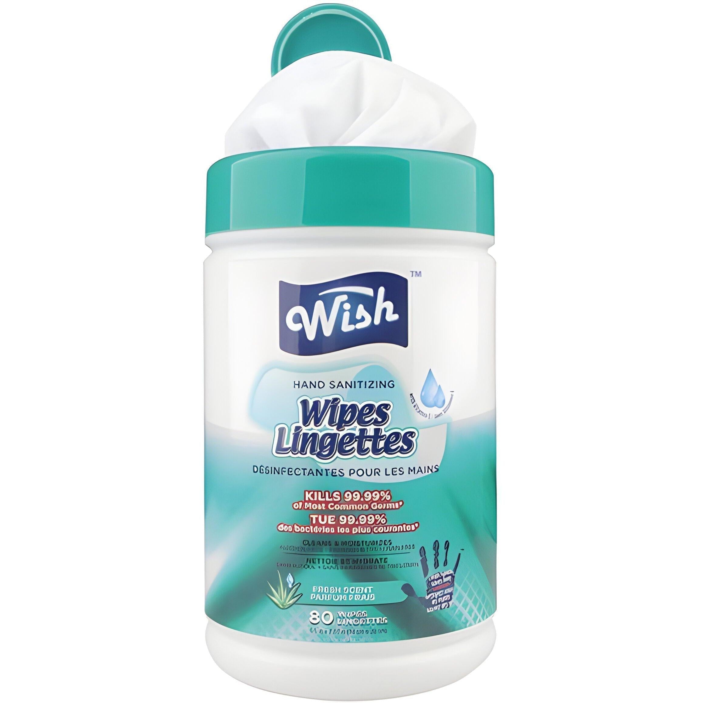 Wish - Hand Sanitizing Wipes Fresh Aloe, 80 Wipes - PS60413F