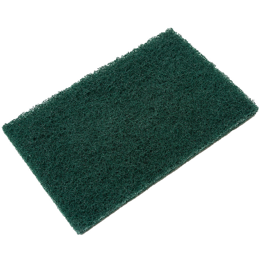 Prime Source 6″ x 9″ Medium Duty Green Scouring Pad, 10/Pk, 6Pk/Cs - 75004161