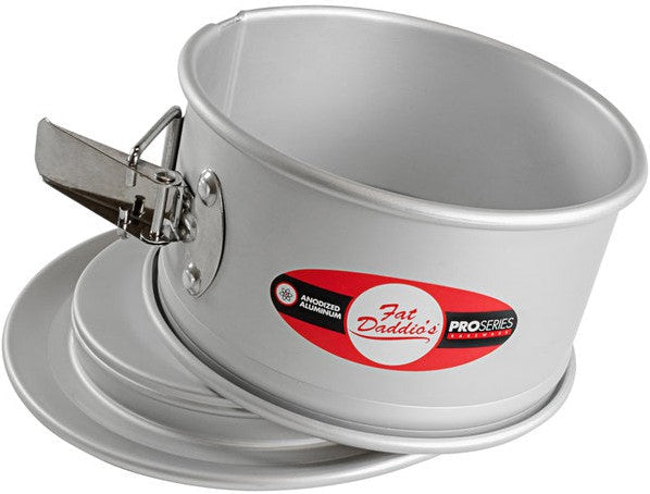 Fat Daddio's - 6" x 3" Aluminum Anodized Round Springform Cake Pans - PSF-63