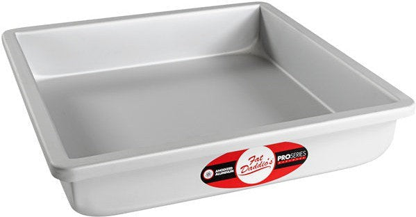 Fat Daddio's - 10" x 10" x 2" Anodized Aluminum Square Cake Pan - PSQ-10102