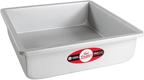 Fat Daddio's - 10" x 10" x 3" Anodized Aluminum Square Cake Pan - PSQ-10103