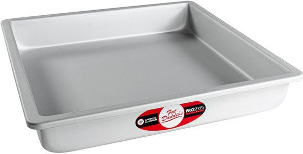 Fat Daddio's - 12" x 12" x 2" Anodized Aluminum Square Cake Pan - PSQ-12122