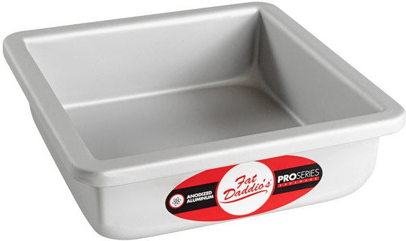 Fat Daddio's - 6" x 6" x 2" Anodized Aluminum Square Cake Pan - PSQ-662