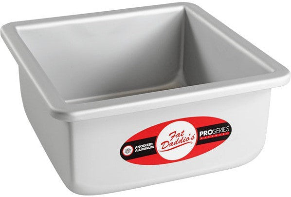 Fat Daddio's - 6" x 6" x 3" Anodized Aluminum Square Cake Pan - PSQ-663