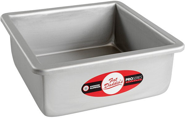 Fat Daddio's - 7" x 7" x 3" Anodized Aluminum Square Cake Pan - PSQ-773