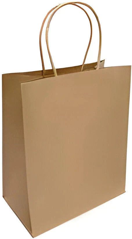 RiteEarth - 16" x 6" x 19" Kraft Paper Twist Handle Bag, 200/Cs, 16Cs/Sk - PT16619K