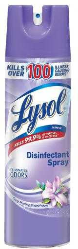 Lysol -  350 gm Morning Breeze Disinfectant Spray, 12Btl/Cs - RBG34081