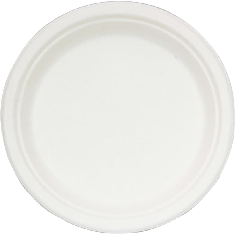 RiteEarth - 9" Bagasse Round Plates, 500/cs - P090