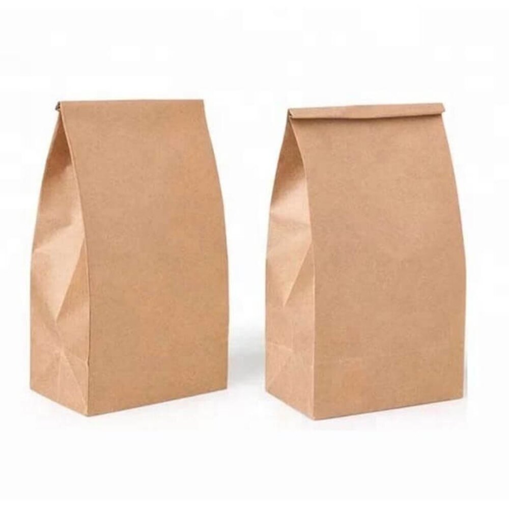 RiteEarth - 8.5" x 6.25" x 2.5", #3 Kraft Bucharest Grill Paper Take Out Bags, 200/cs, 15cs/sk - RECF03KBCG