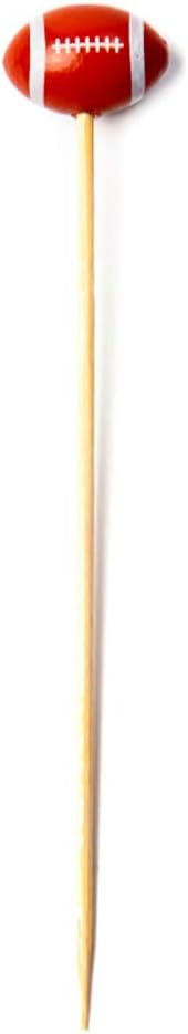 PB474  4.75" Bamboo Pick - Football