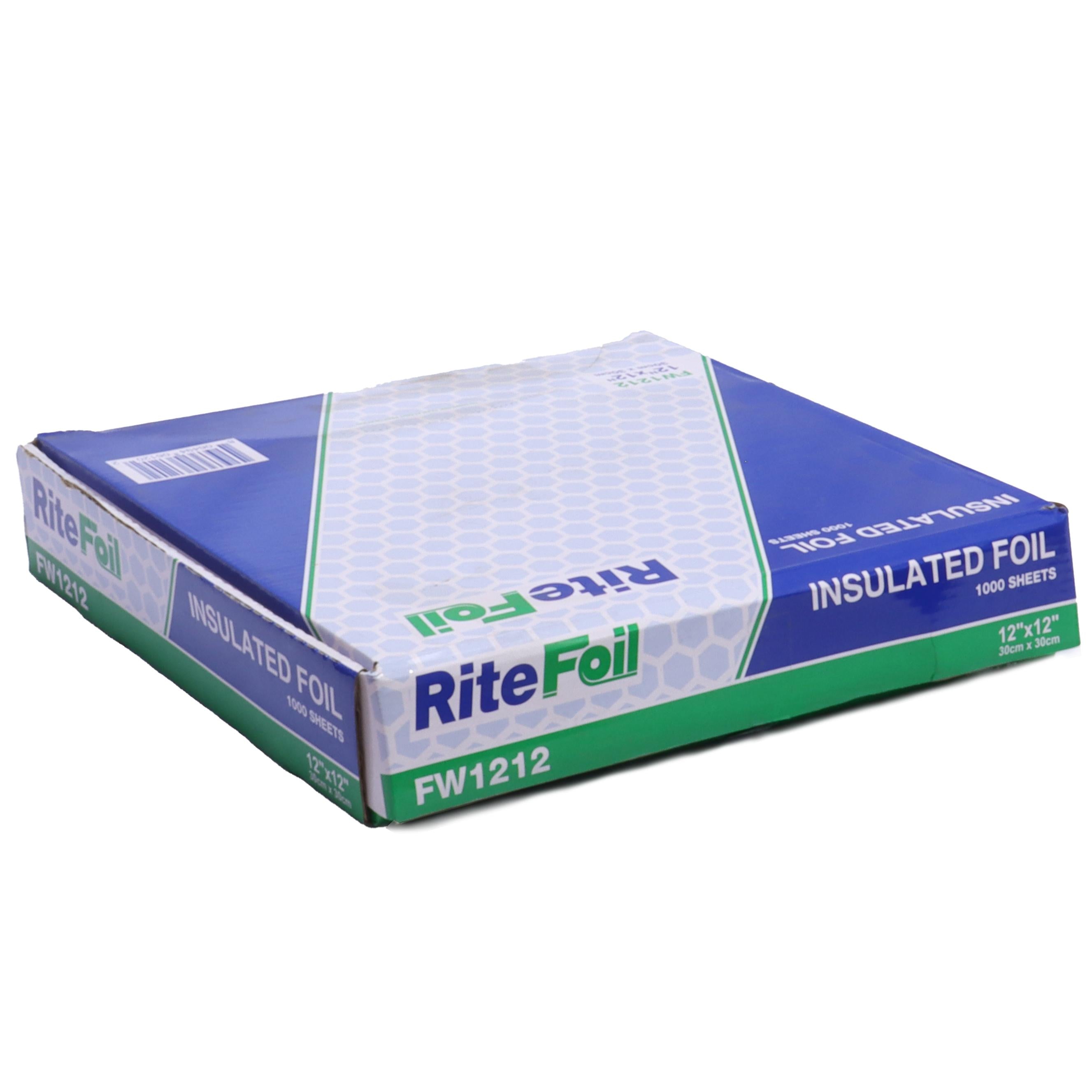RiteFoil - 12" x 12" Insulwrap Silver Foil Sheets, 1000sh/bx - FW1212