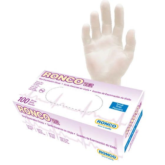 Ronco - Powder Free Vinyl Gloves VE2 X-Large, 10x100/cs - RNC1253PF