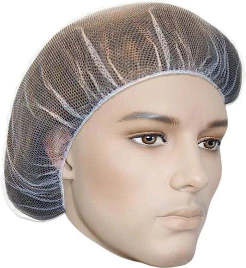 Ronco - 24" White Nylon Mesh Hairnets, 100/bg, 10bg/Case - RNC1819