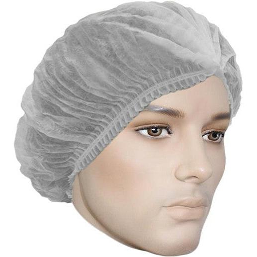 RONCO - 24" White Non-woven Polypropylene Bouffant Hairnets Cap - 7024W