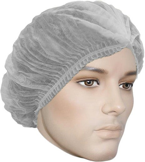 RONCO - 24" White Non-woven Polypropylene Bouffant Hairnets Cap - 7024W