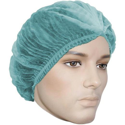 RONCO - 21" Blue Non-woven Polypropylene Pleated Bouffant Caps, 250/pk4pk/cs - 775